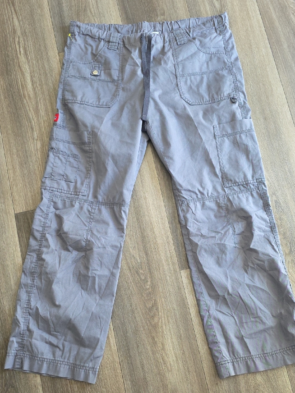 Dickies Light Gray Women's Cargo Pants with Drawstring Waist